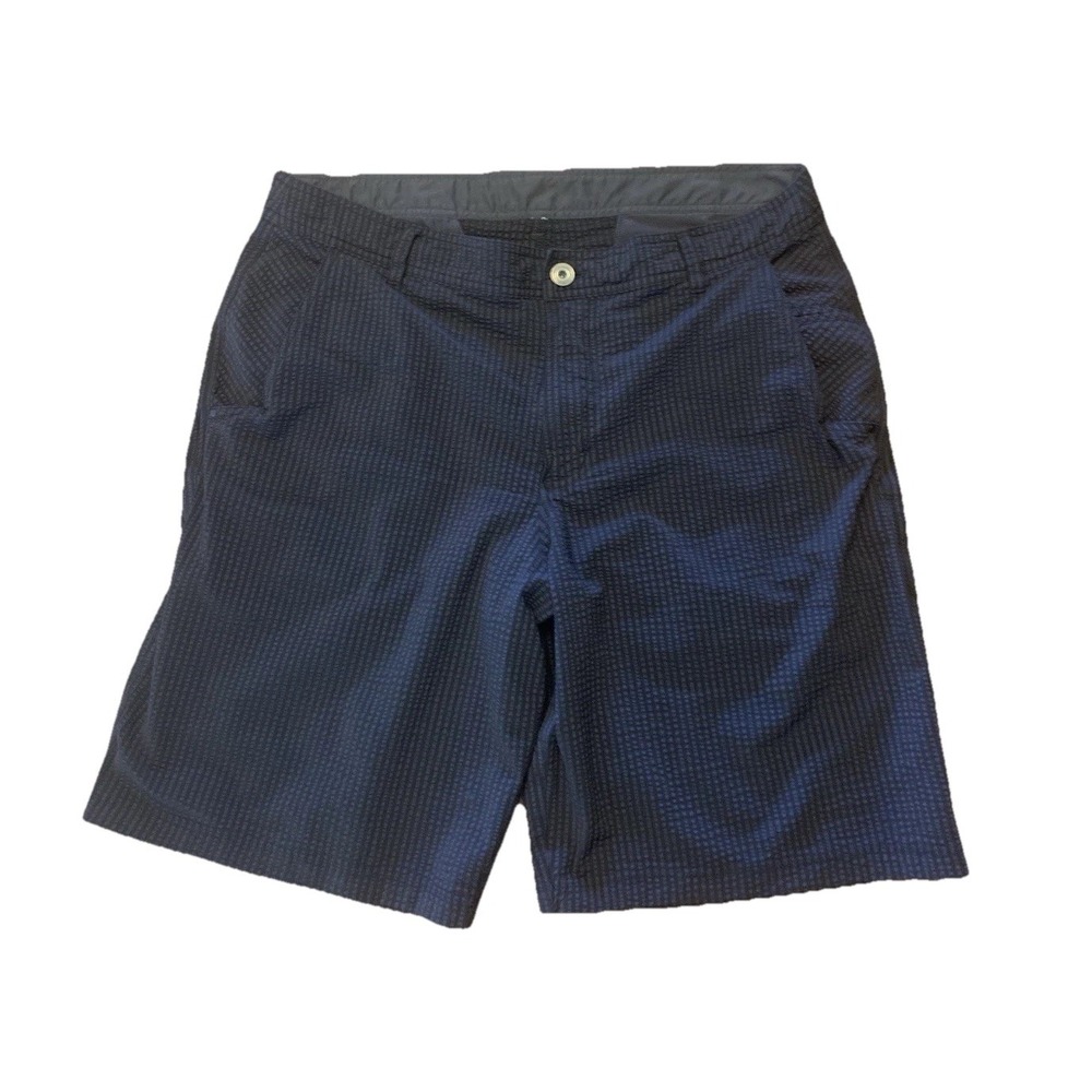 Lululemon Men's Seersucker Striped‎ Kahuna Shorts Sz 36 Black 10.5" Inseam